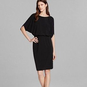 $170 New T Tahari Deep Navy Blue "Alice" Jersey Knit Cold Shoulder Dress L